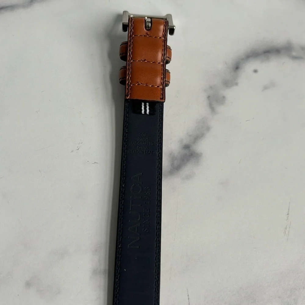 Nautica Youth Brown Belt Synthetic Leather Unisex